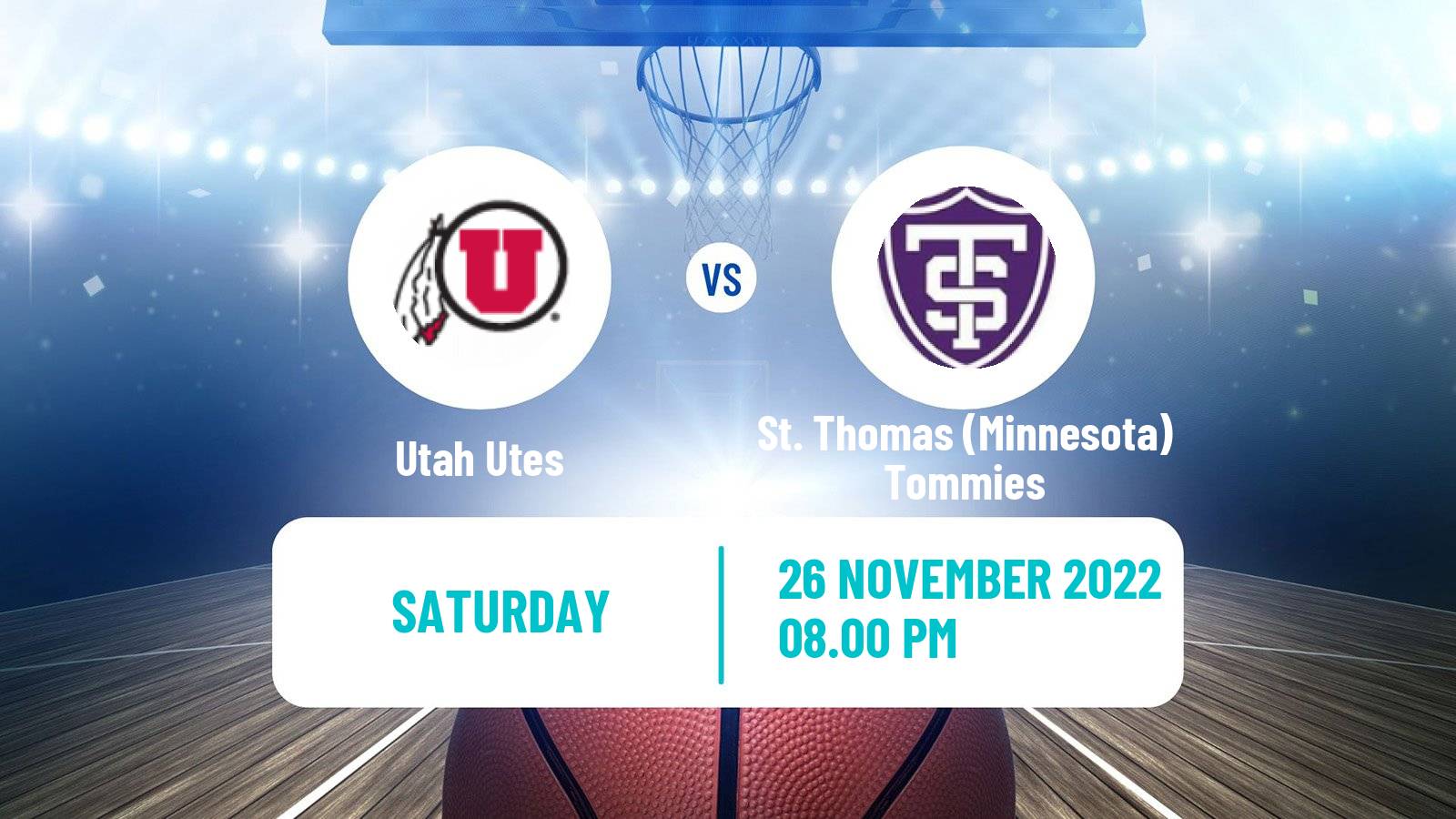 Basketball NCAA College Basketball Utah Utes - St. Thomas Minnesota Tommies