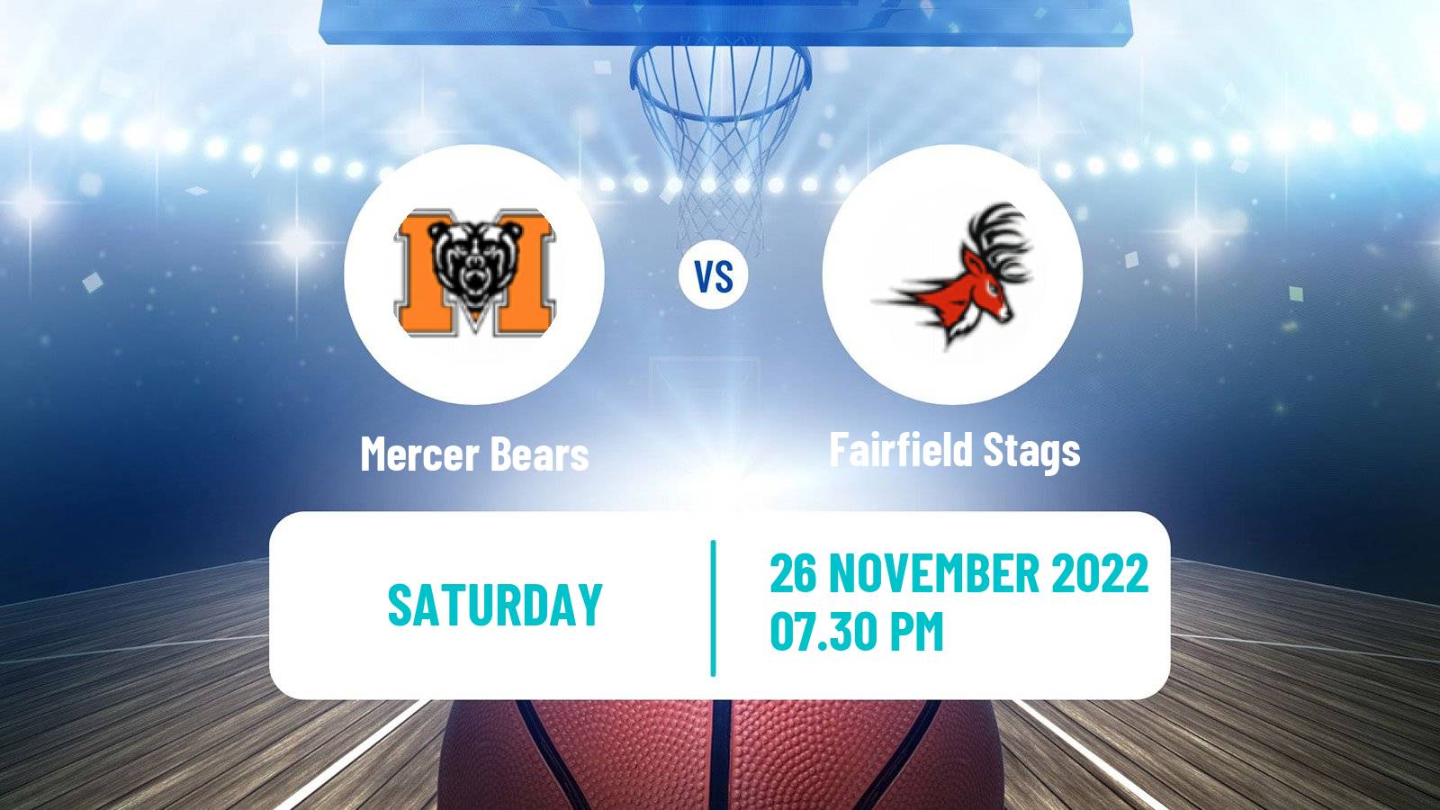 Basketball NCAA College Basketball Mercer Bears - Fairfield Stags