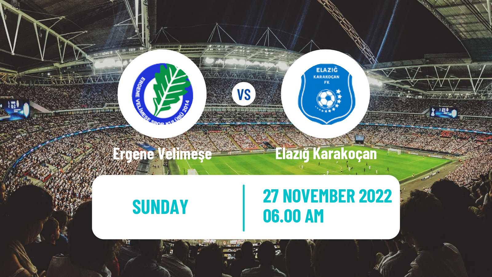 Soccer Turkish 3 Lig Group 2 Ergene Velimeşe - Elazığ Karakoçan