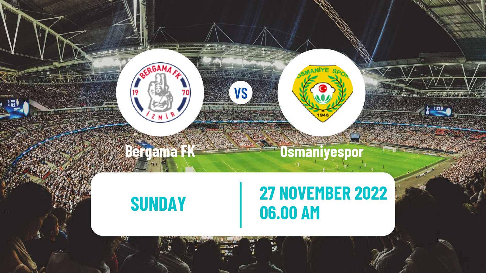 Soccer Turkish 3 Lig Group 3 Bergama - Osmaniyespor