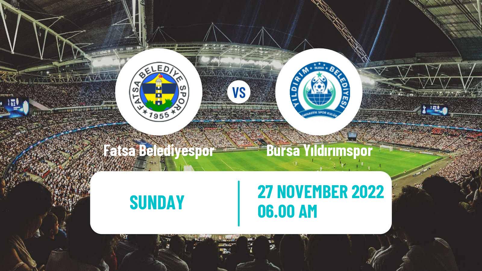 Soccer Turkish 3 Lig Group 3 Fatsa Belediyespor - Bursa Yıldırımspor