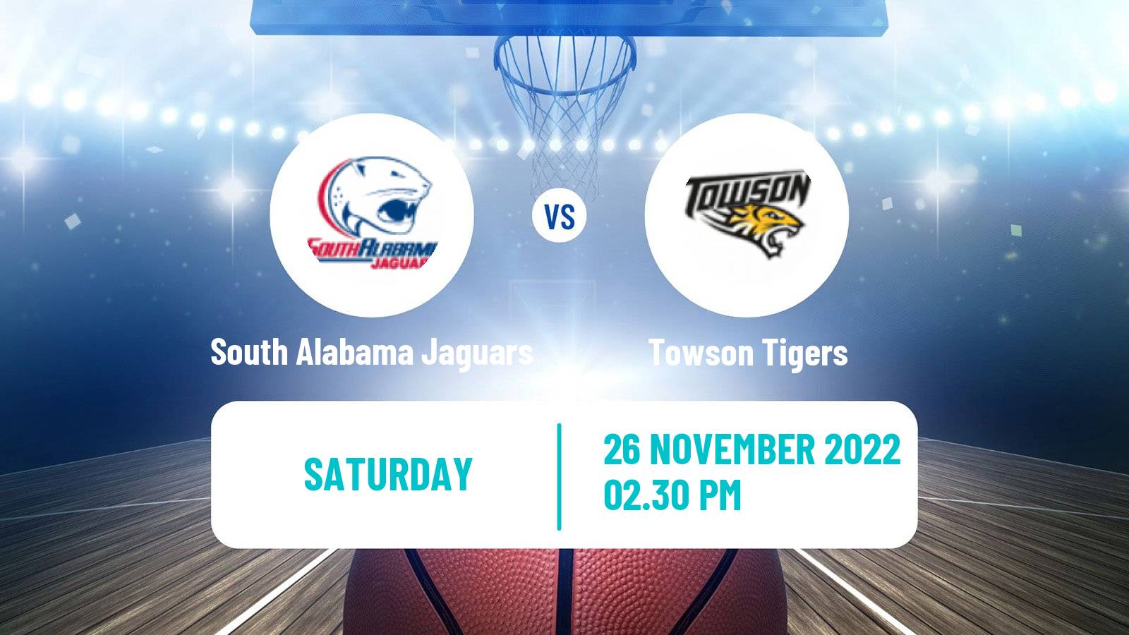 Basketball NCAA College Basketball South Alabama Jaguars - Towson Tigers