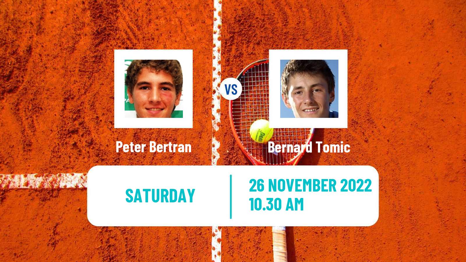 Tennis ITF Tournaments Peter Bertran - Bernard Tomic