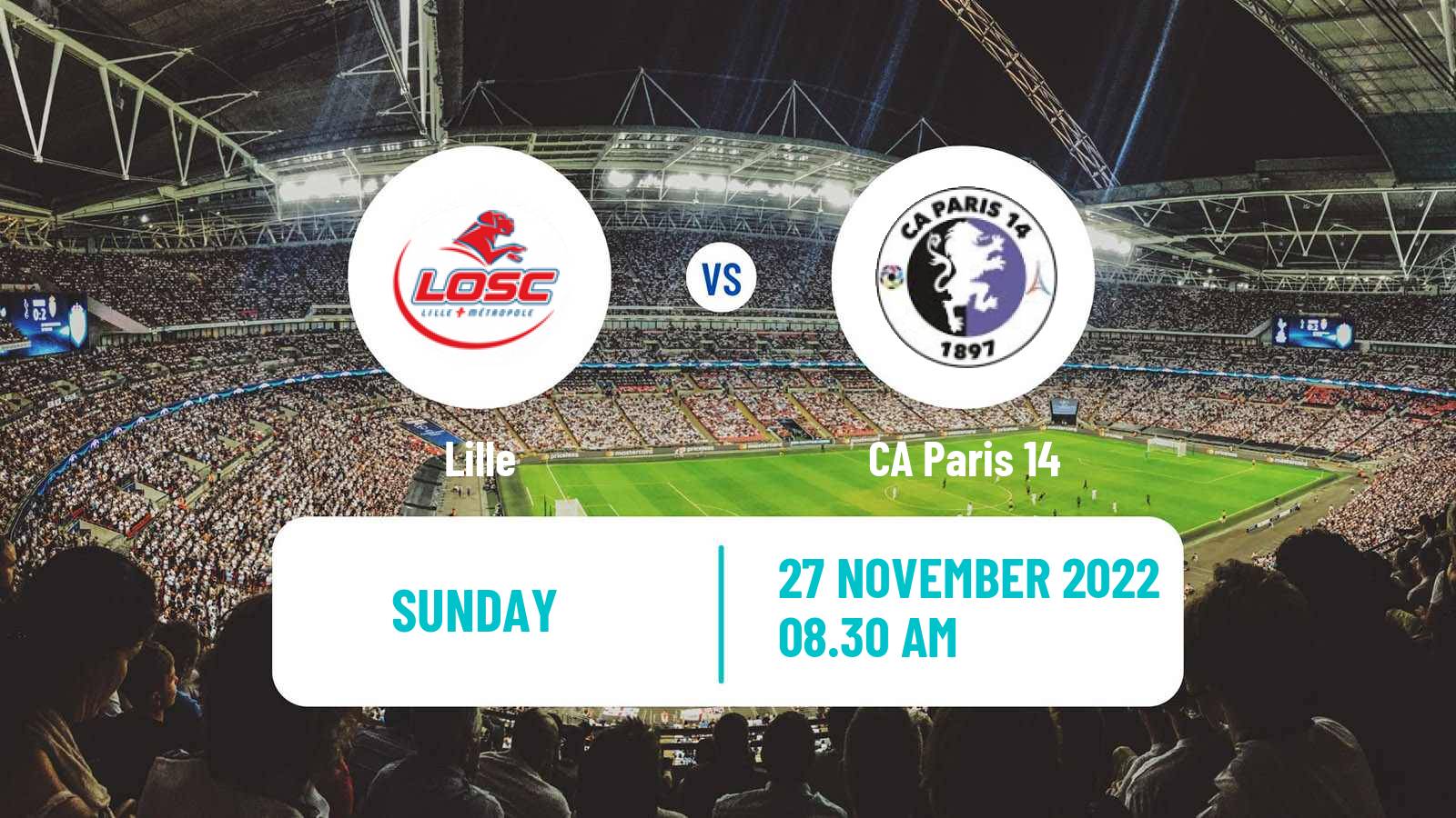 Soccer French Division 2 Women Lille - CA Paris 14