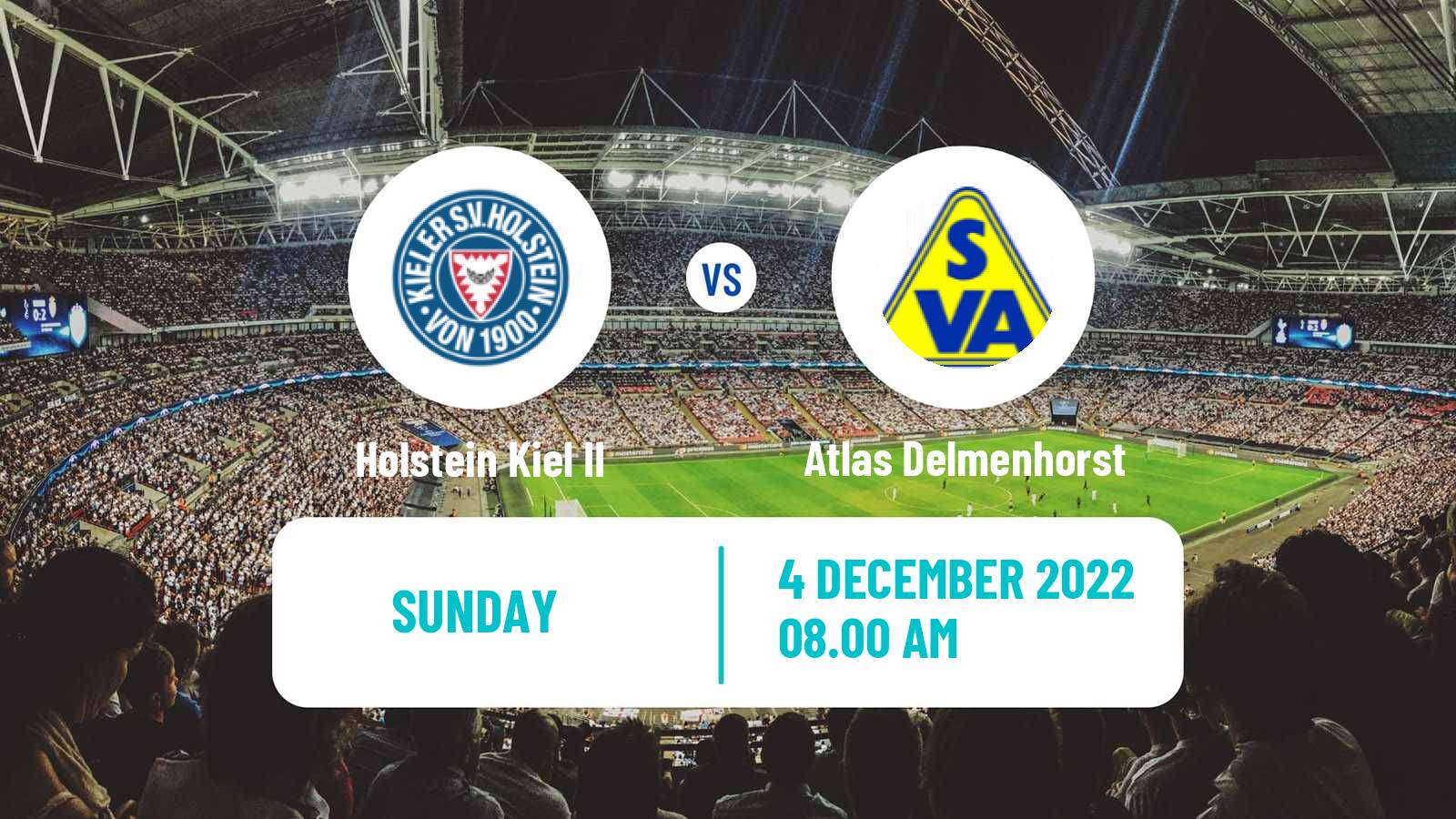 Soccer German Regionalliga North Holstein Kiel II - Atlas Delmenhorst