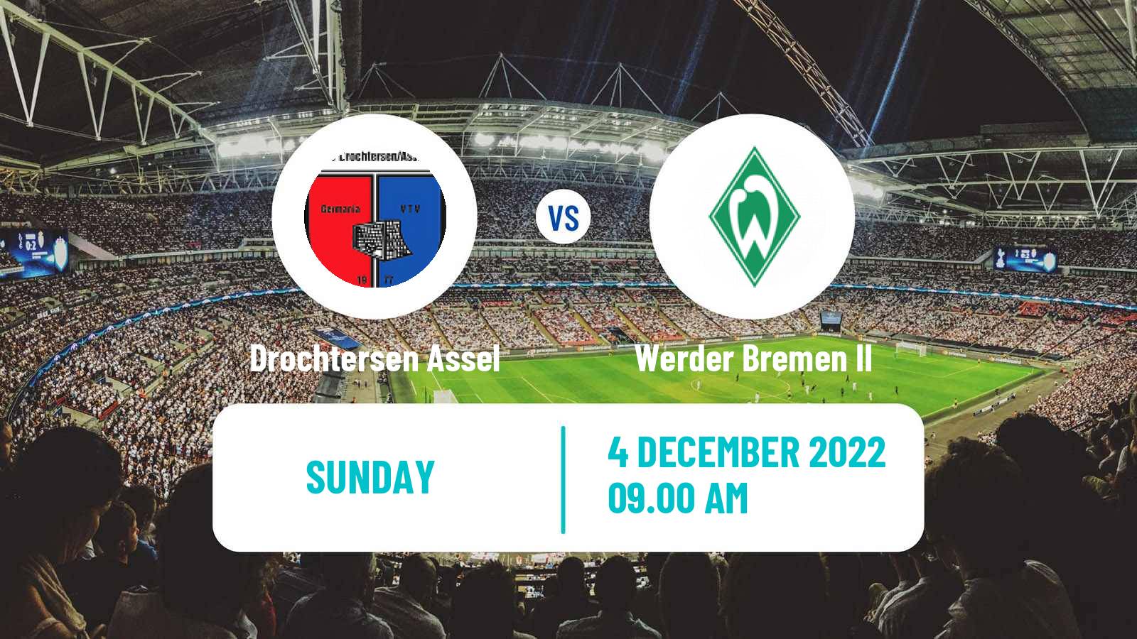 Soccer German Regionalliga North Drochtersen Assel - Werder Bremen II