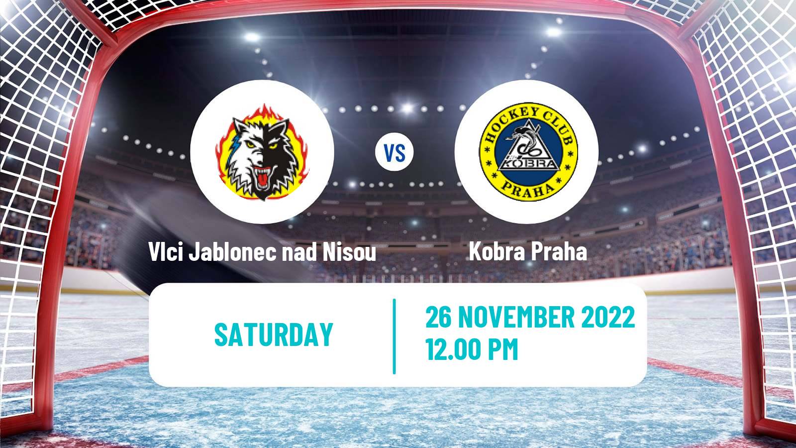 Hockey Czech 2 Liga Hockey West Vlci Jablonec nad Nisou - Kobra Praha