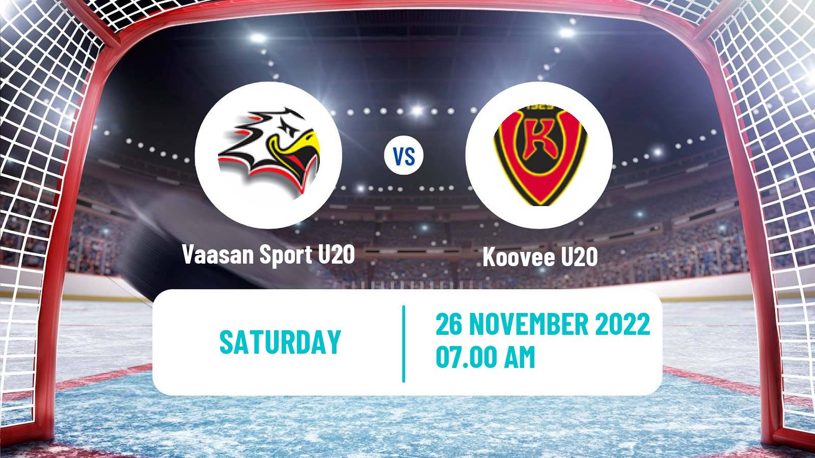 Hockey Finnish SM-sarja U20 Vaasan Sport U20 - Koovee U20