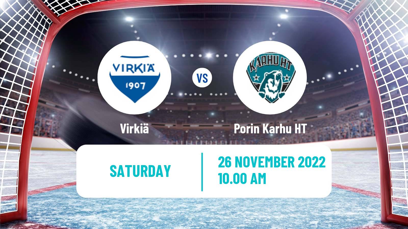 Hockey Finnish Suomi-sarja Virkiä - Porin Karhu HT