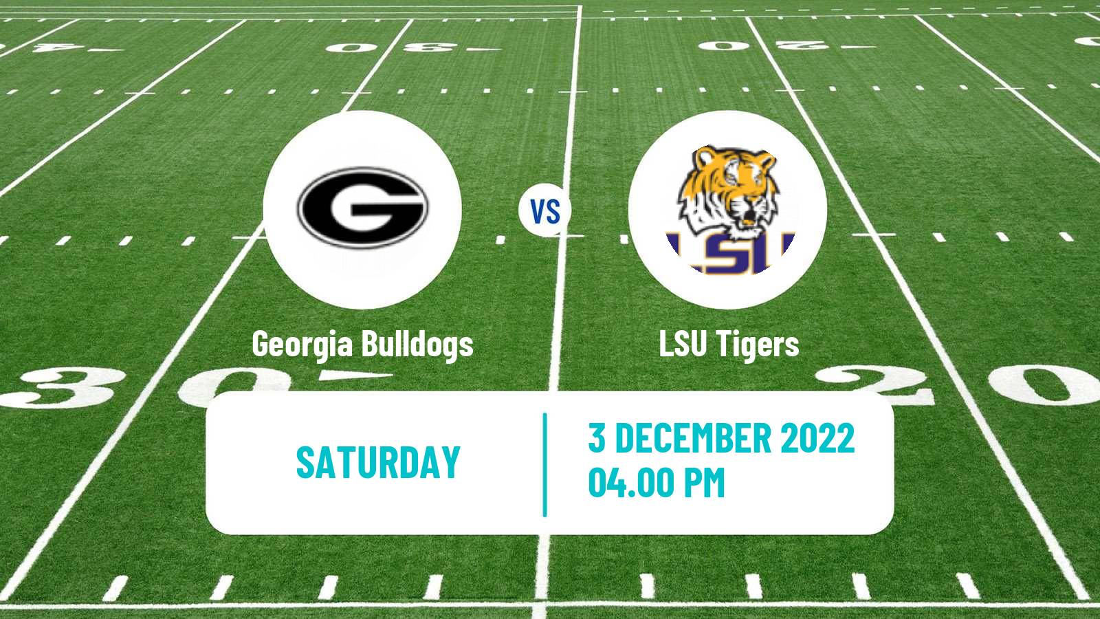 American football NCAA College Football Georgia Bulldogs - LSU Tigers