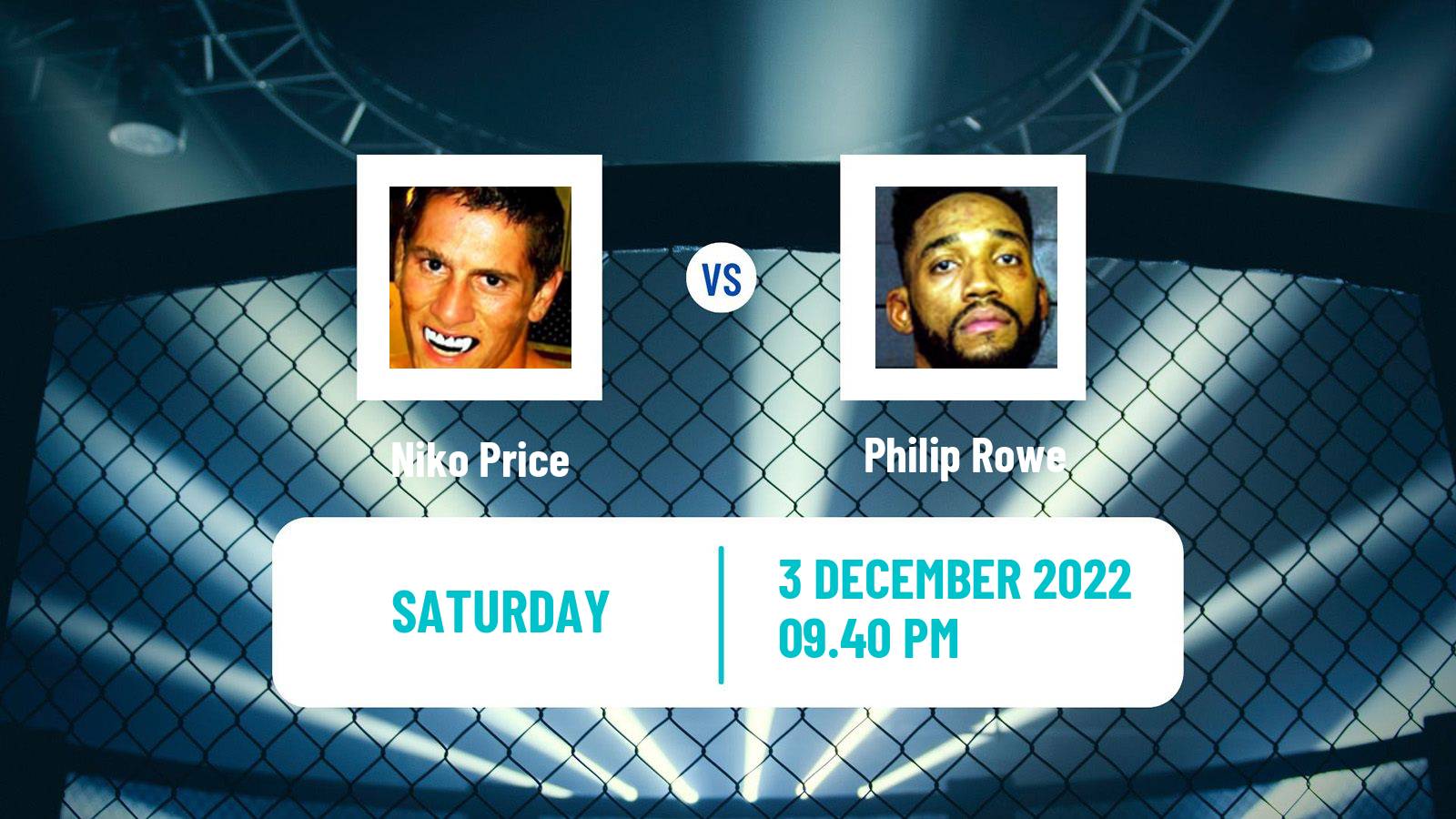 MMA MMA Niko Price - Philip Rowe
