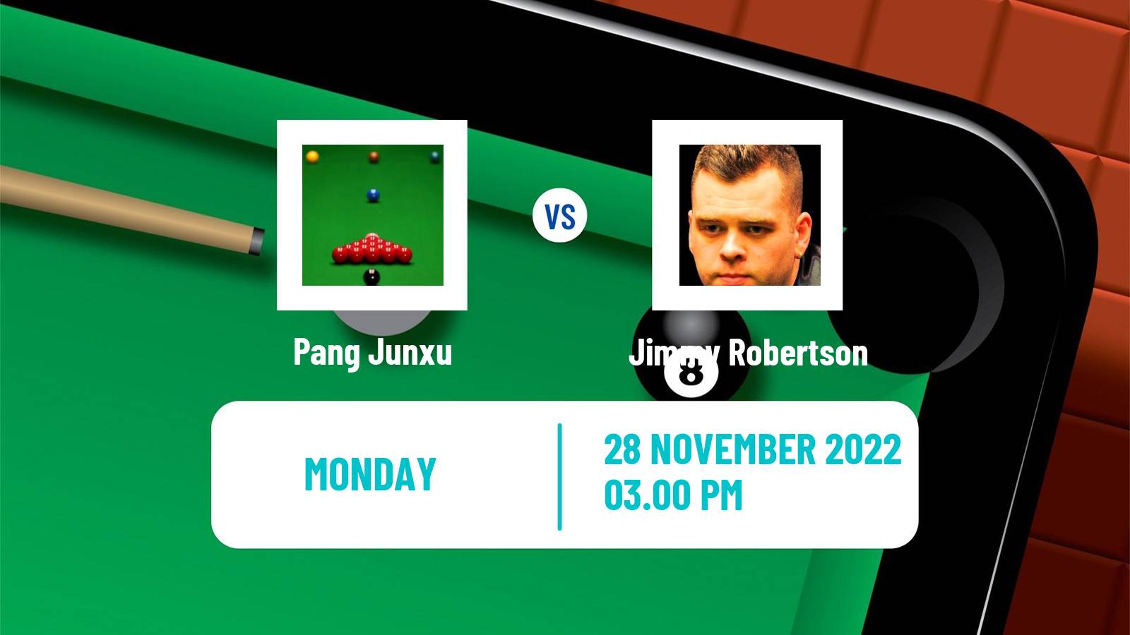 Snooker Snooker Pang Junxu - Jimmy Robertson