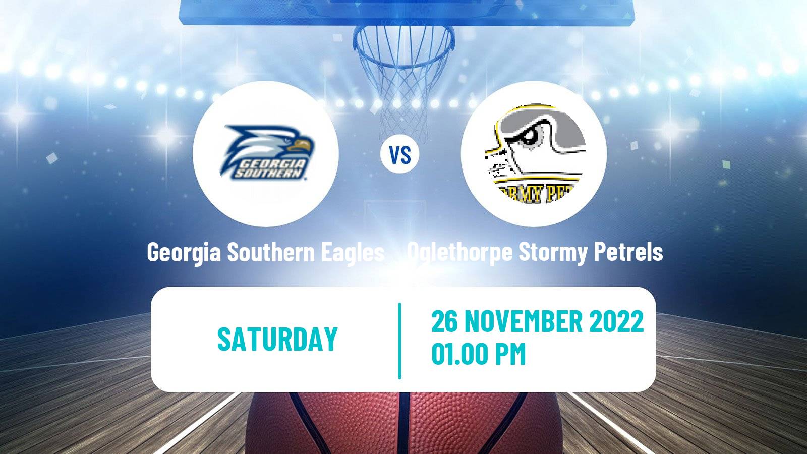 Basketball NCAA College Basketball Georgia Southern Eagles - Oglethorpe Stormy Petrels