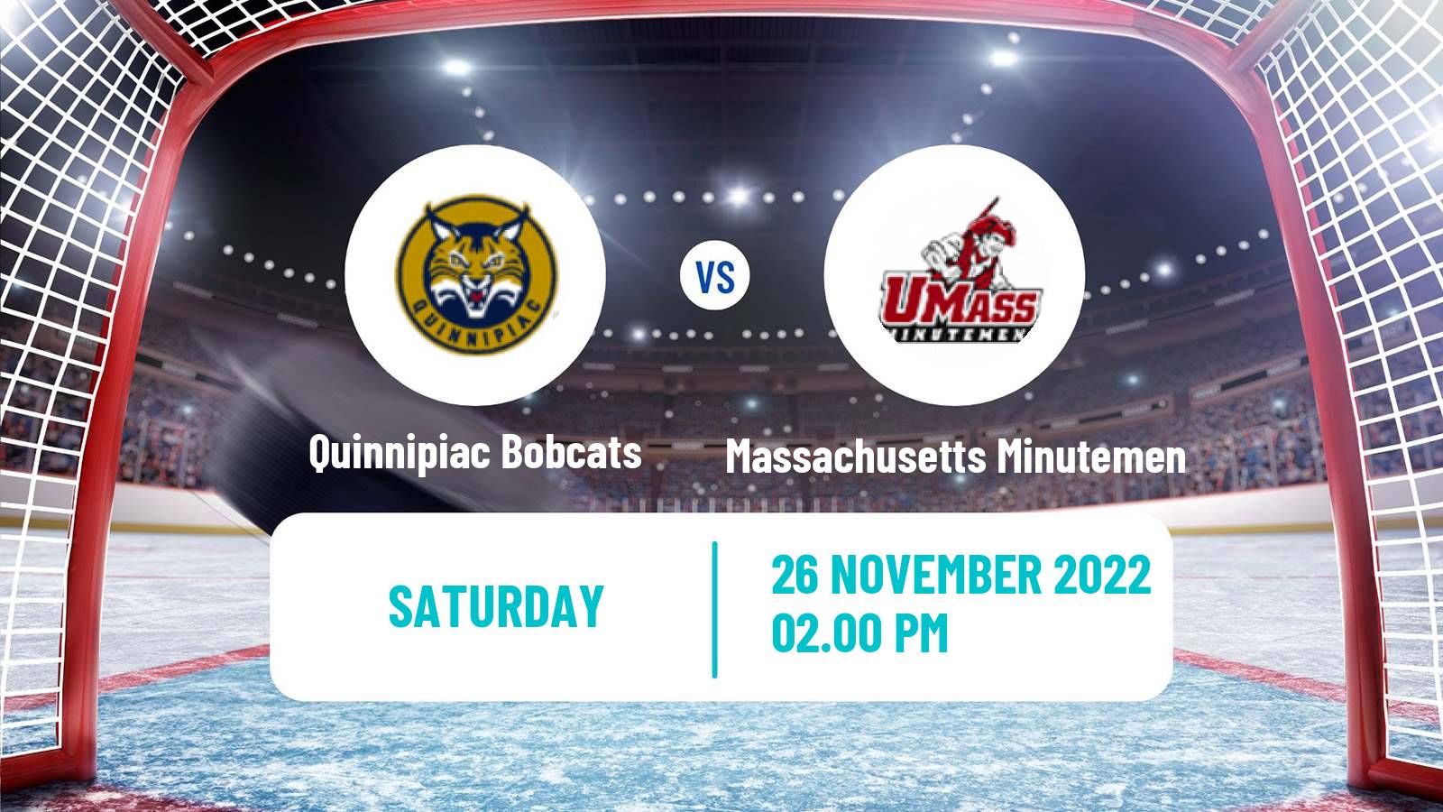 Hockey NCAA Hockey Quinnipiac Bobcats - Massachusetts Minutemen