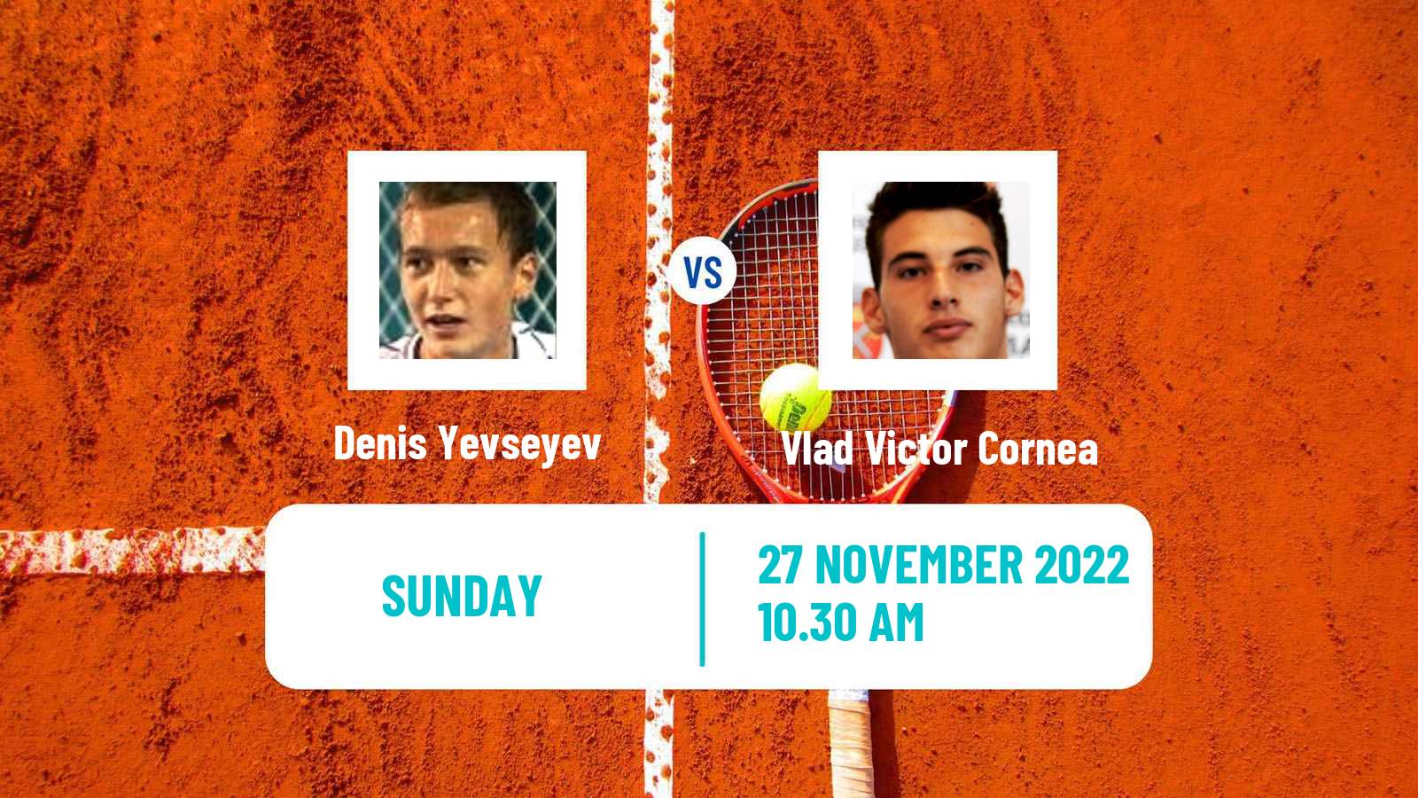 Tennis ATP Challenger Denis Yevseyev - Vlad Victor Cornea