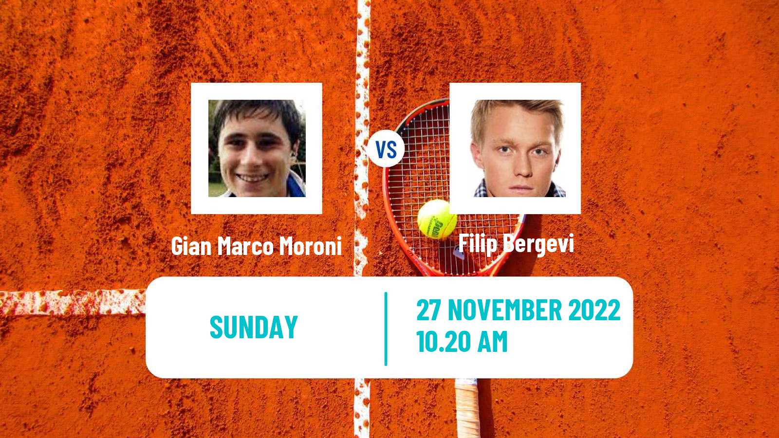 Tennis ATP Challenger Gian Marco Moroni - Filip Bergevi