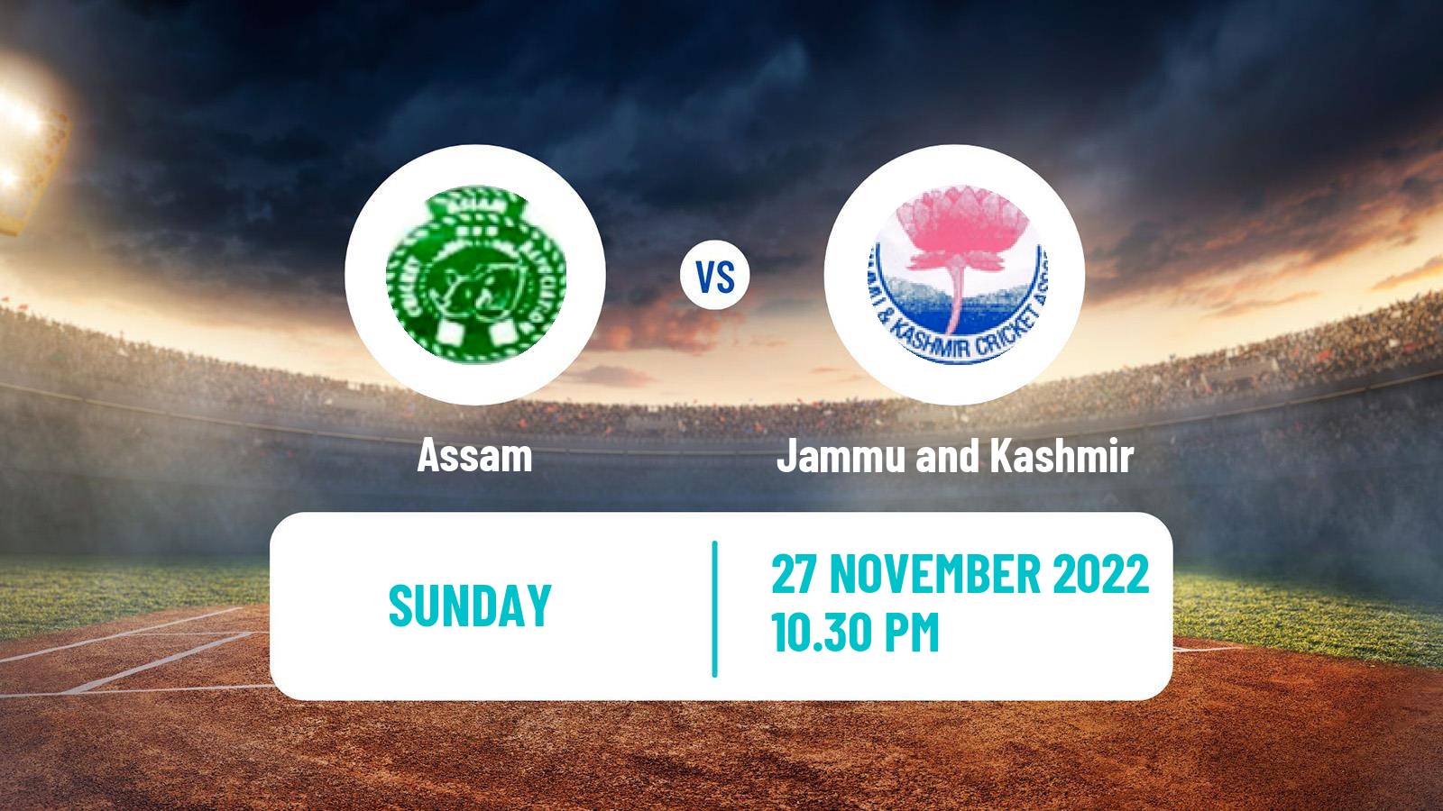 Cricket Vijay Hazare Trophy Assam - Jammu and Kashmir
