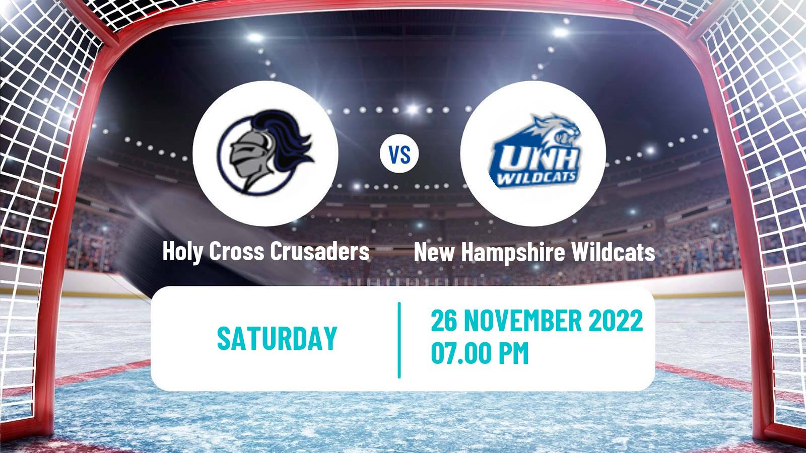 Hockey NCAA Hockey Holy Cross Crusaders - New Hampshire Wildcats