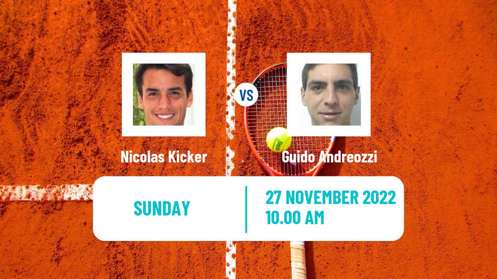 Tennis ATP Challenger Nicolas Kicker - Guido Andreozzi