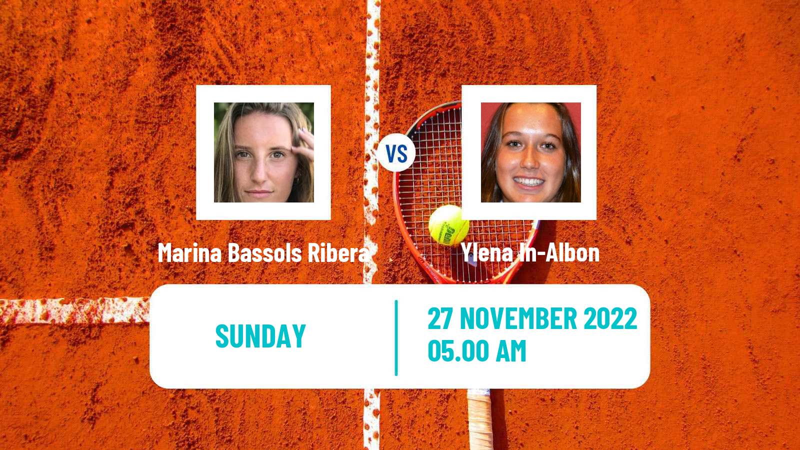 Tennis ITF Tournaments Marina Bassols Ribera - Ylena In-Albon