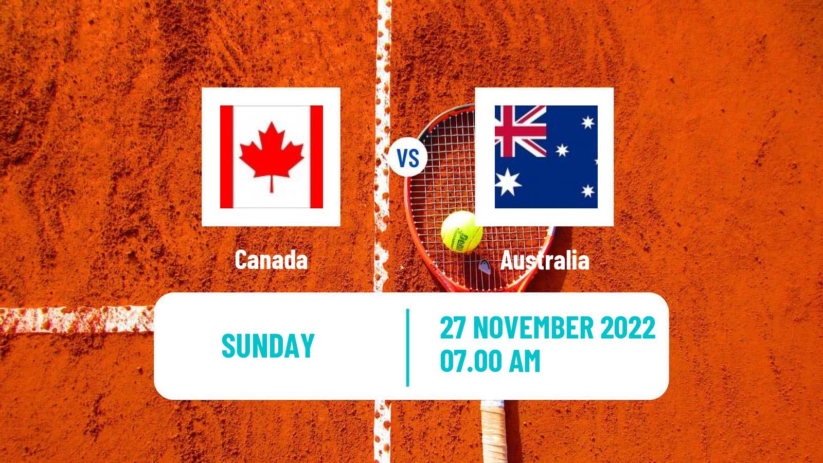Tennis Davis Cup - World Group Teams Canada - Australia