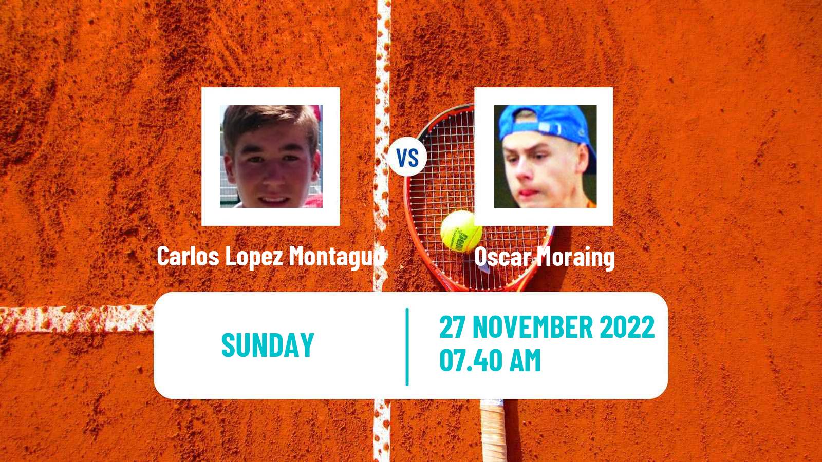 Tennis ATP Challenger Carlos Lopez Montagud - Oscar Moraing