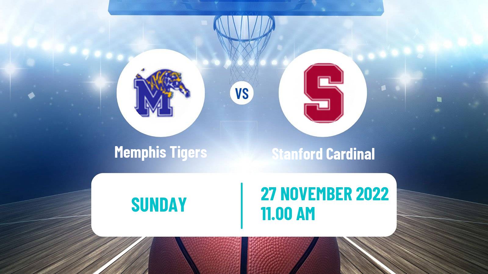 Basketball NCAA College Basketball Memphis Tigers - Stanford Cardinal