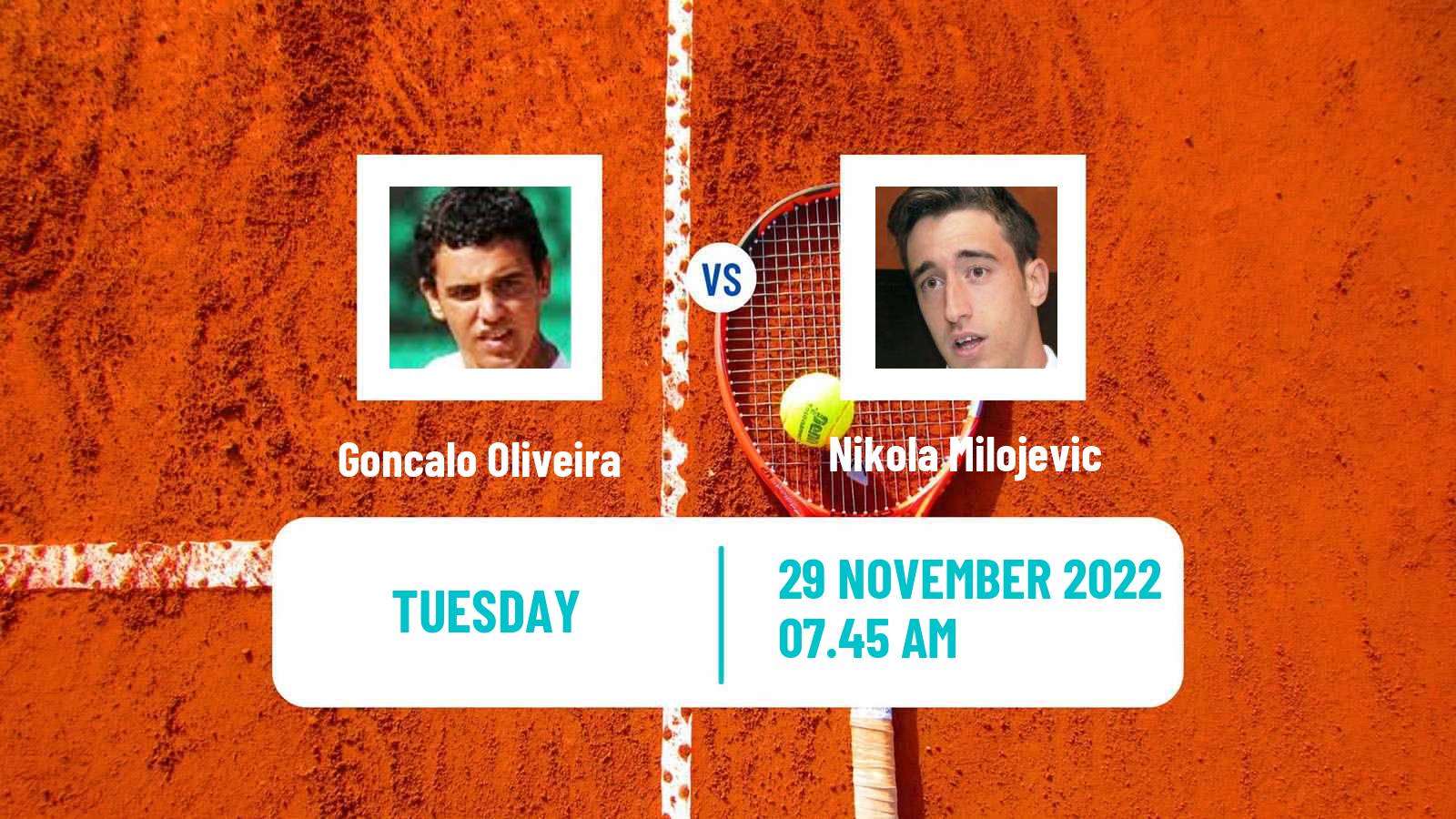 Tennis ATP Challenger Goncalo Oliveira - Nikola Milojevic