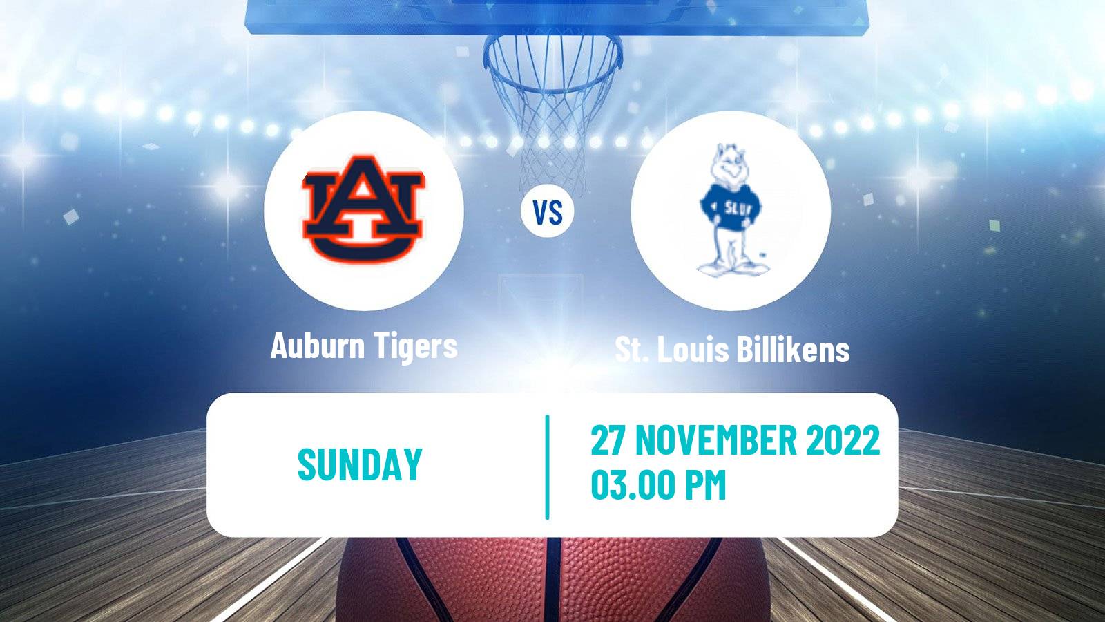 Basketball NCAA College Basketball Auburn Tigers - St. Louis Billikens