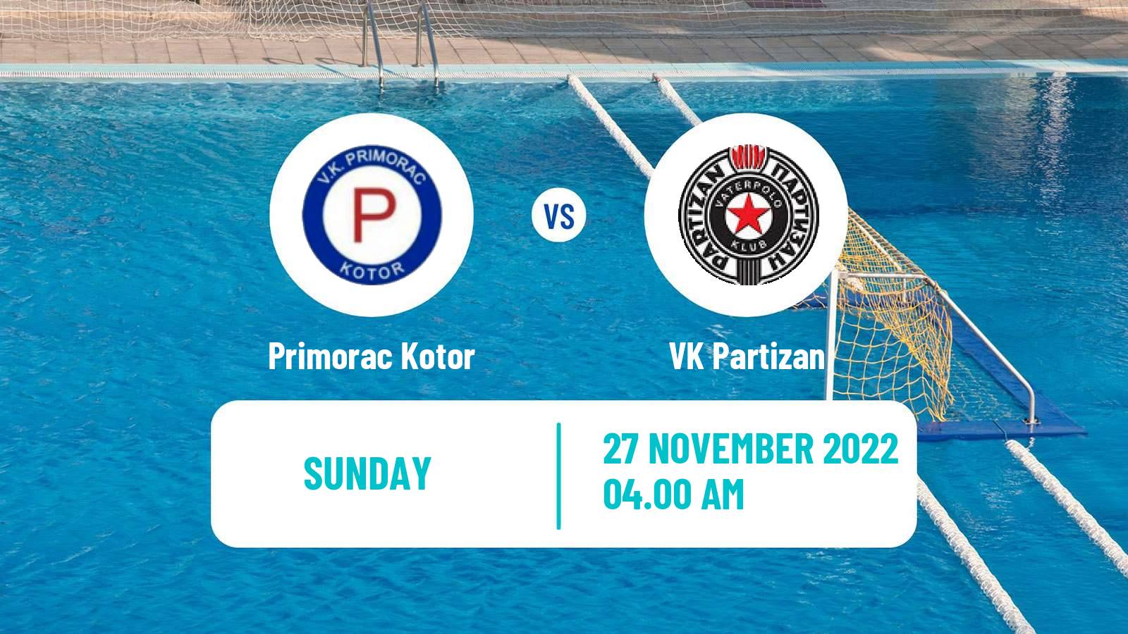 Water polo Regional League Water Polo Primorac Kotor - Partizan
