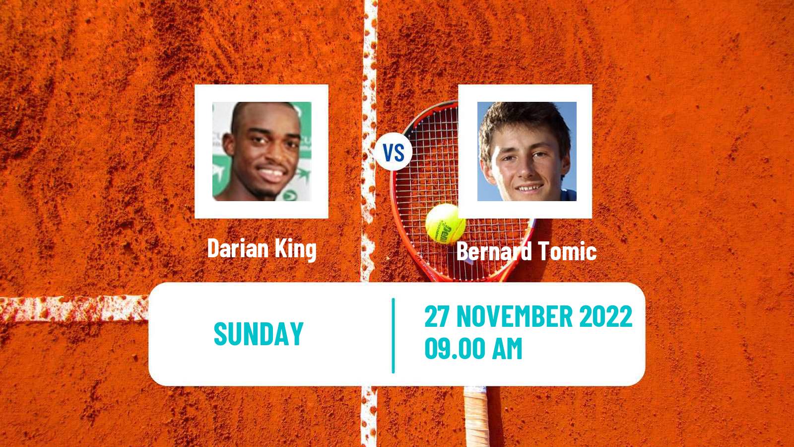 Tennis ITF Tournaments Darian King - Bernard Tomic