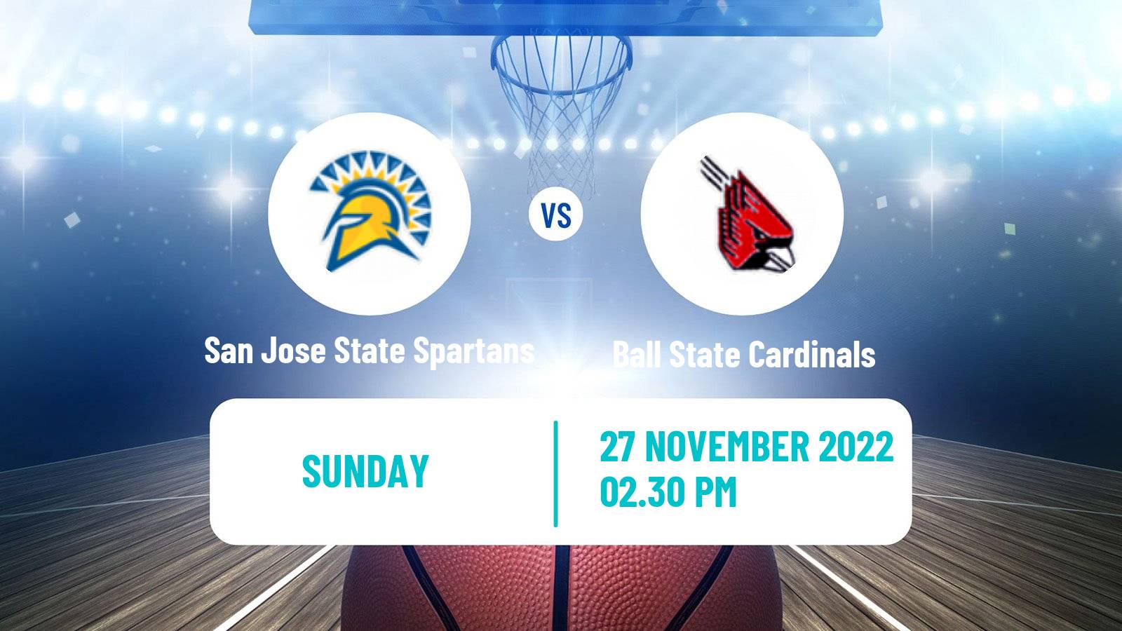 Basketball NCAA College Basketball San Jose State Spartans - Ball State Cardinals