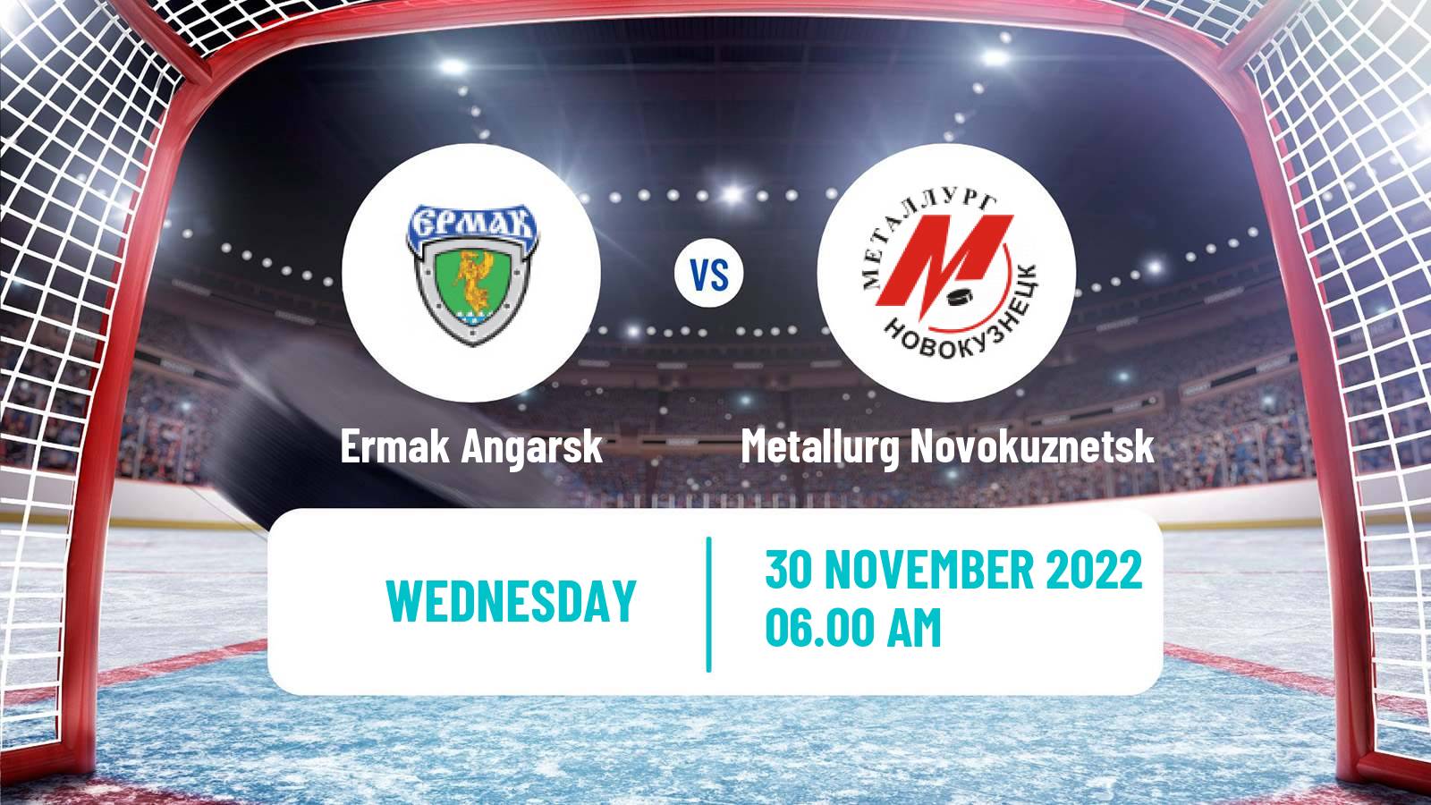 Hockey VHL Ermak Angarsk - Metallurg Novokuznetsk