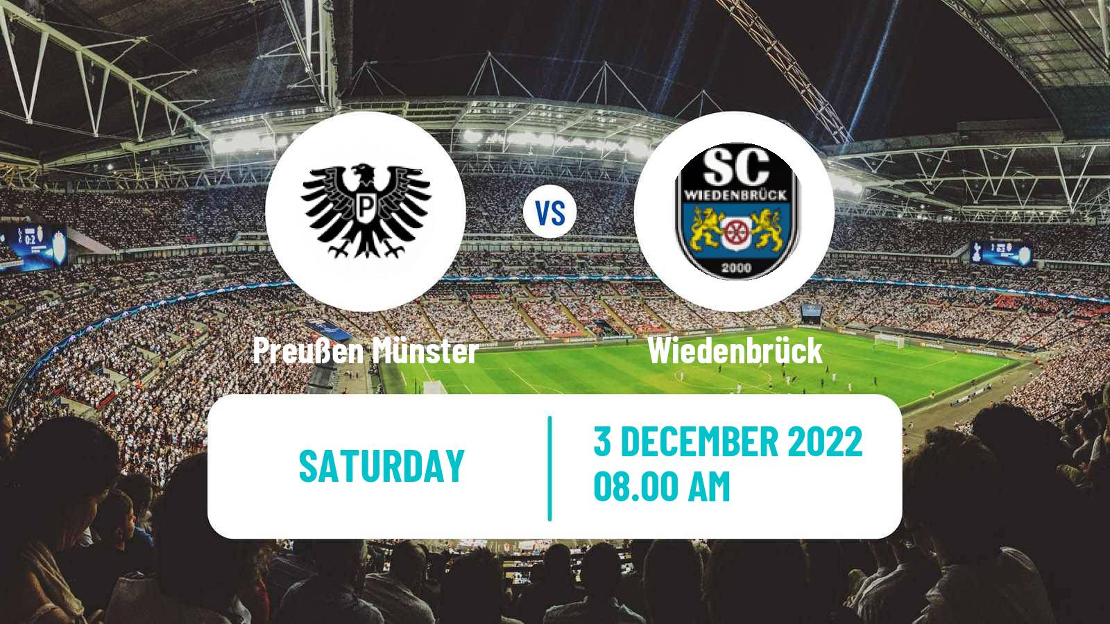 Soccer German Regionalliga West Preußen Münster - Wiedenbrück