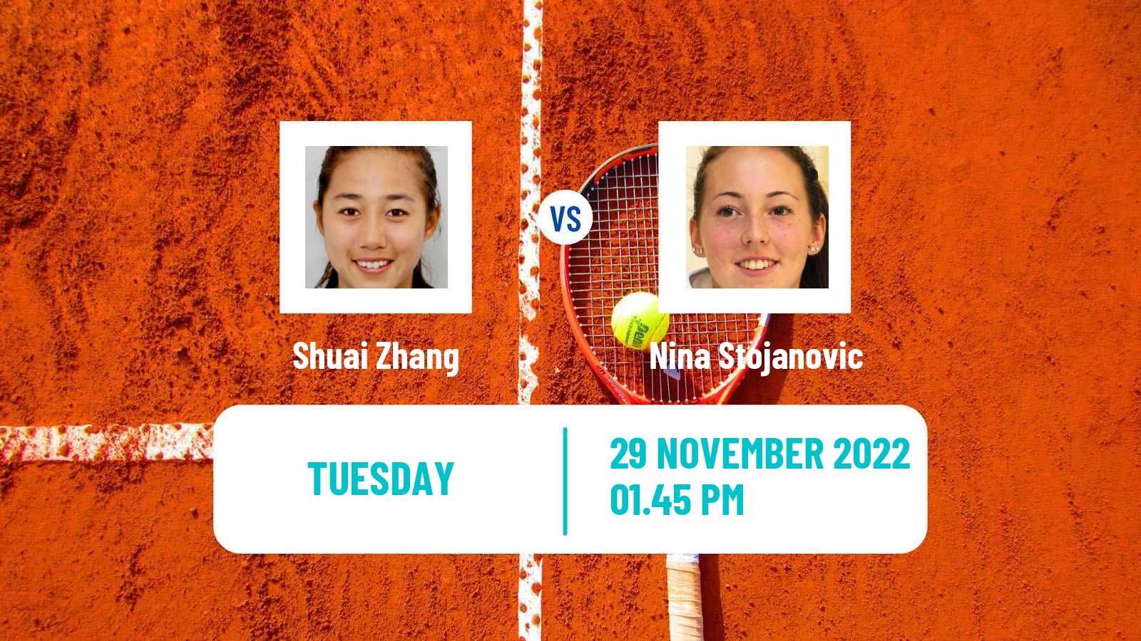 Tennis ATP Challenger Shuai Zhang - Nina Stojanovic