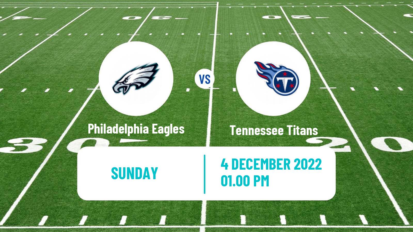 American football NFL Philadelphia Eagles - Tennessee Titans