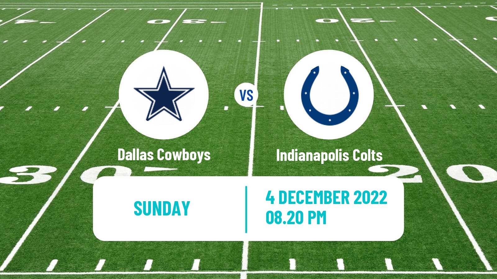 American football NFL Dallas Cowboys - Indianapolis Colts