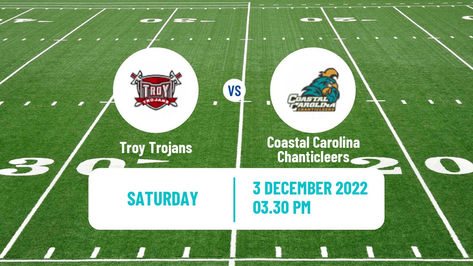 American football NCAA College Football Troy Trojans - Coastal Carolina Chanticleers