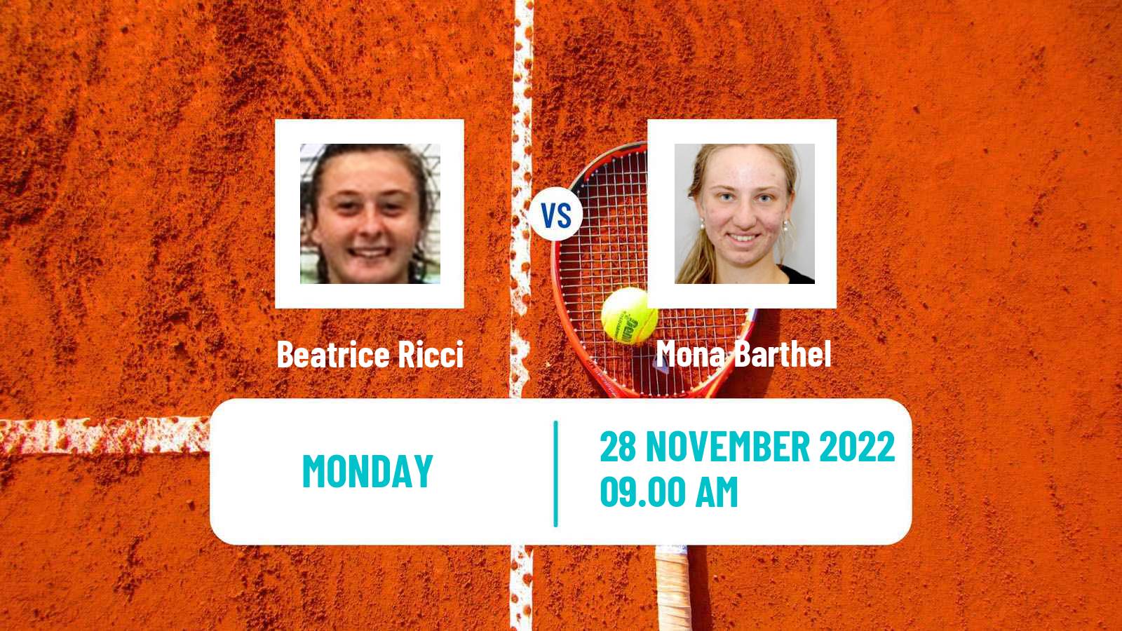 Tennis ITF Tournaments Beatrice Ricci - Mona Barthel