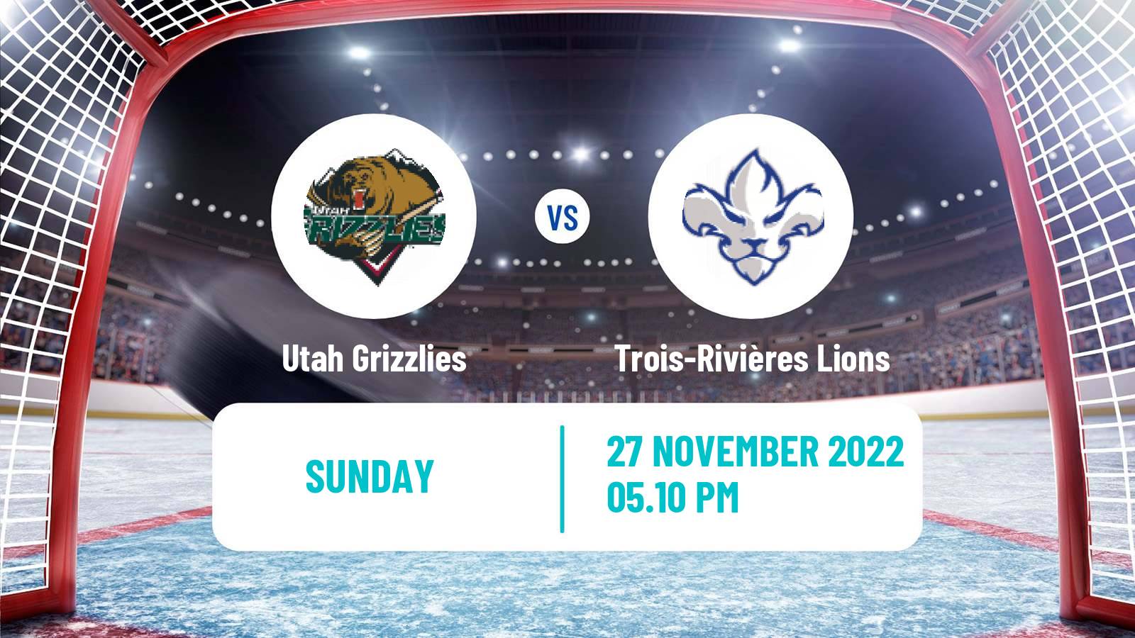 Hockey ECHL Utah Grizzlies - Trois-Rivières Lions