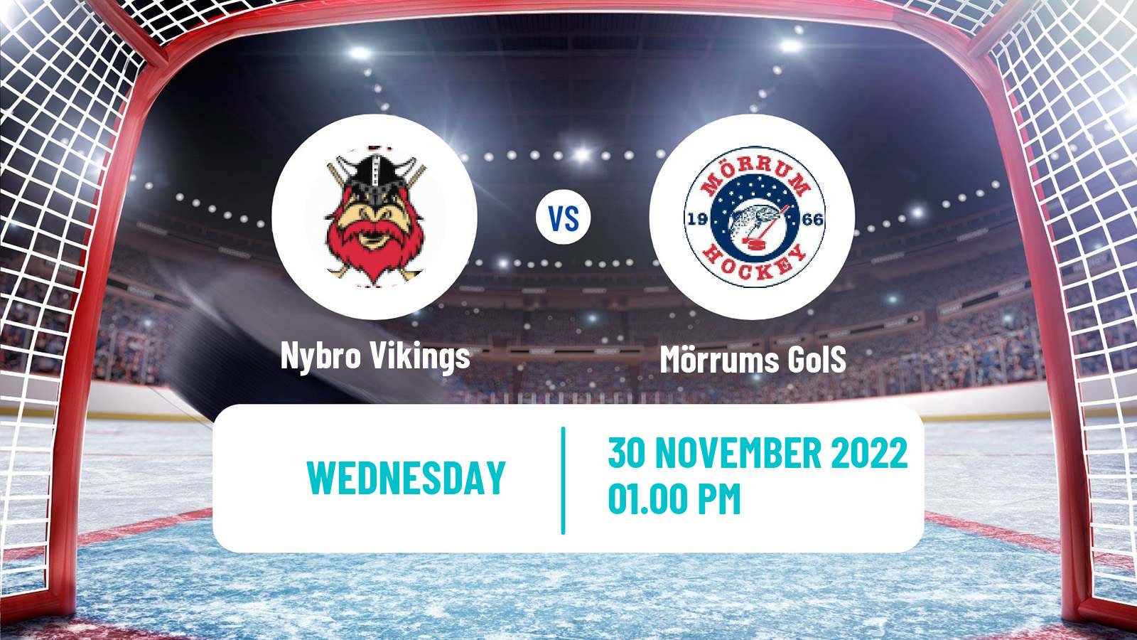 Hockey Swedish HockeyEttan Sodra Nybro Vikings - Mörrums GoIS