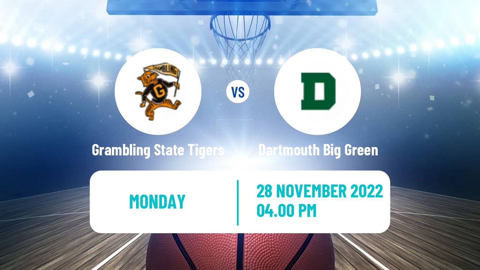 Basketball NCAA College Basketball Grambling State Tigers - Dartmouth Big Green