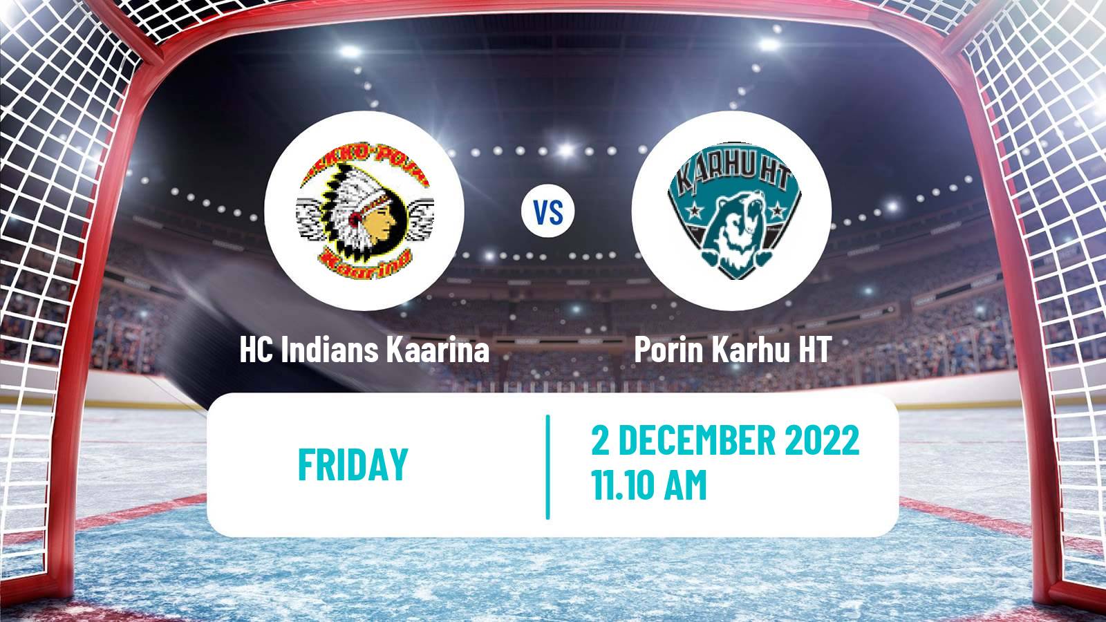 Hockey Finnish Suomi-sarja HC Indians Kaarina - Porin Karhu HT