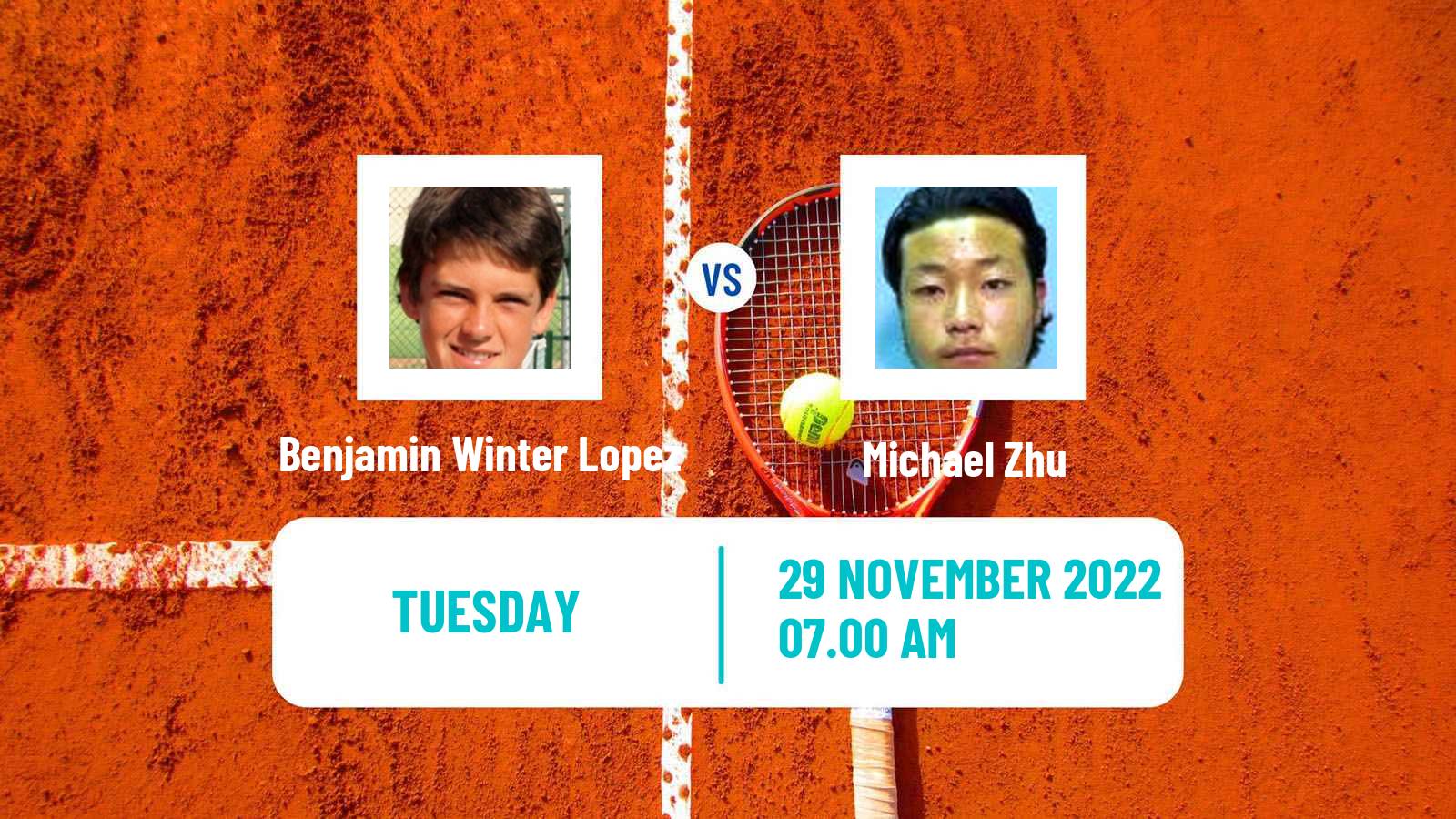 Tennis ITF Tournaments Benjamin Winter Lopez - Michael Zhu