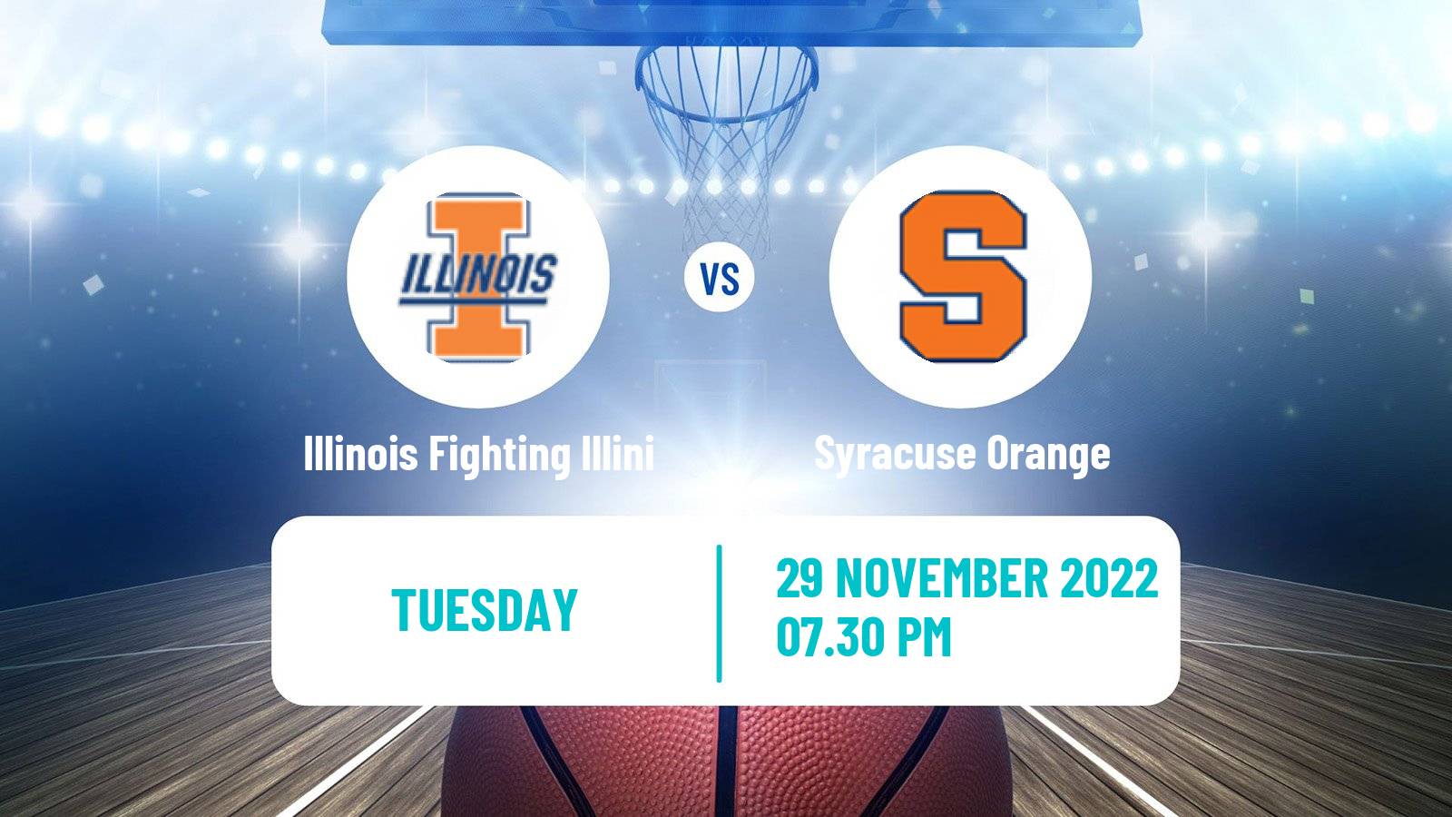 Basketball NCAA College Basketball Illinois Fighting Illini - Syracuse Orange