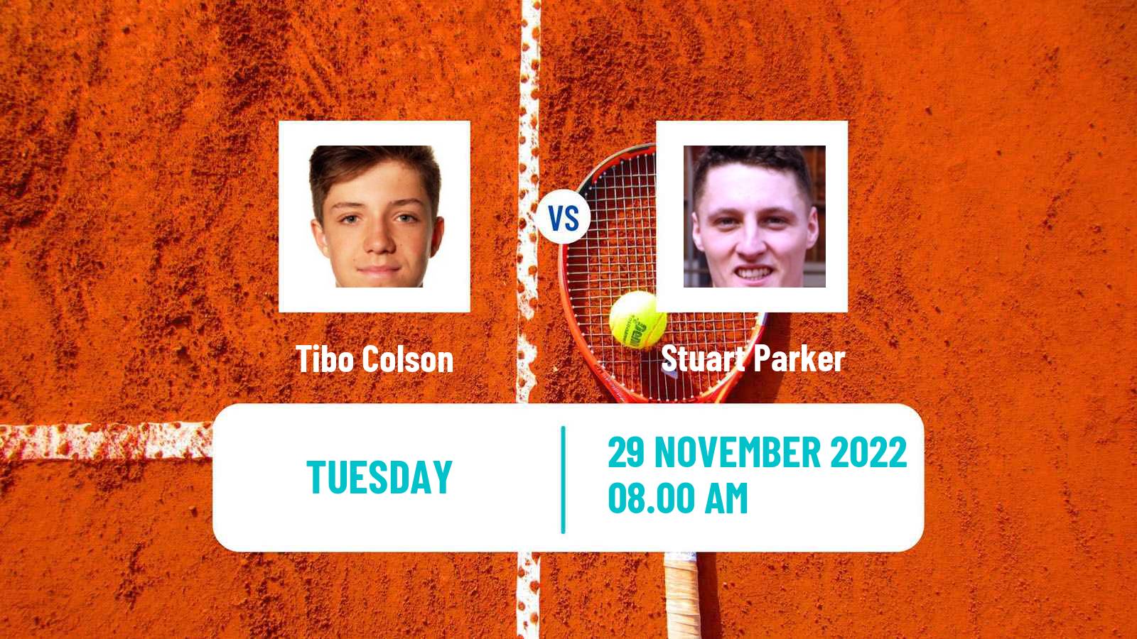 Tennis ITF Tournaments Tibo Colson - Stuart Parker