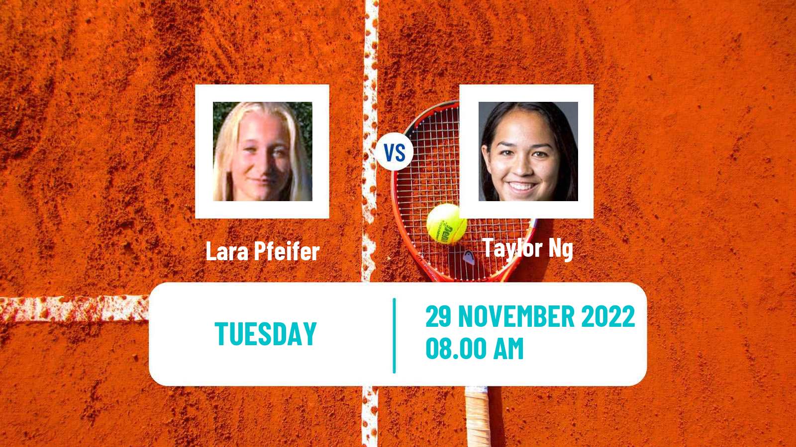 Tennis ITF Tournaments Lara Pfeifer - Taylor Ng