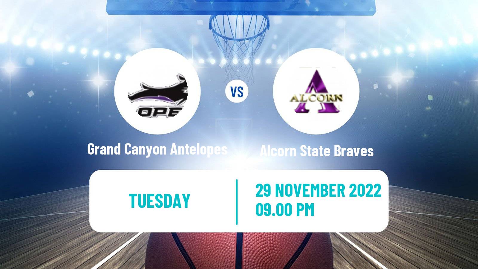 Basketball NCAA College Basketball Grand Canyon Antelopes - Alcorn State Braves