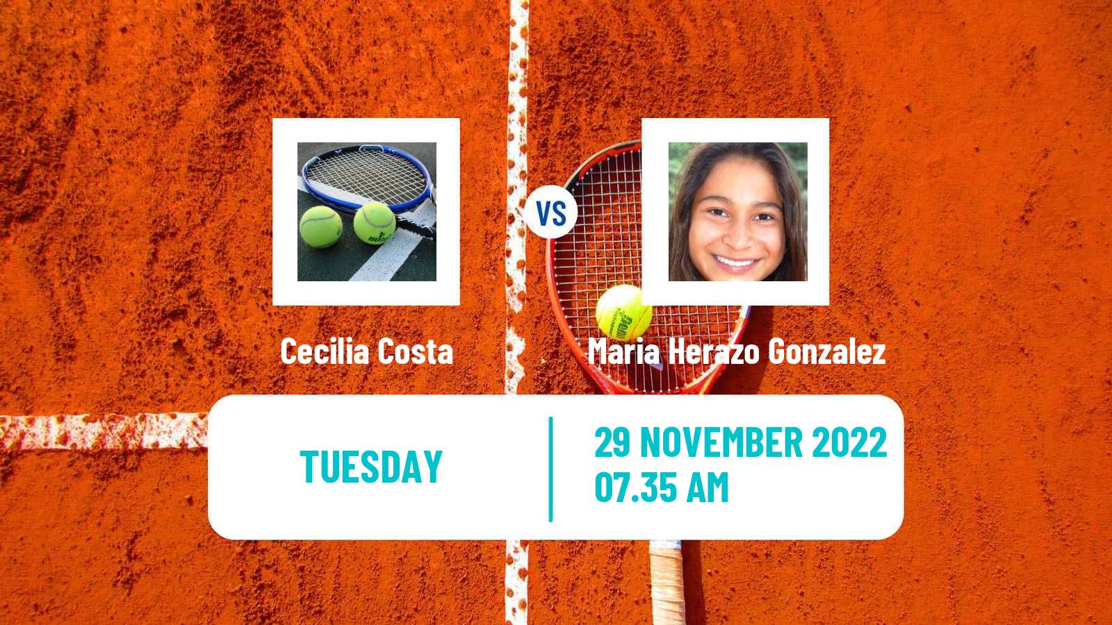 Tennis ITF Tournaments Cecilia Costa - Maria Herazo Gonzalez