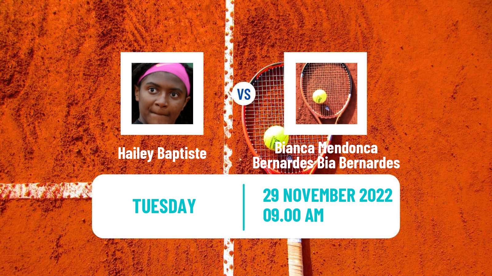 Tennis ITF Tournaments Hailey Baptiste - Bianca Mendonca Bernardes Bia Bernardes
